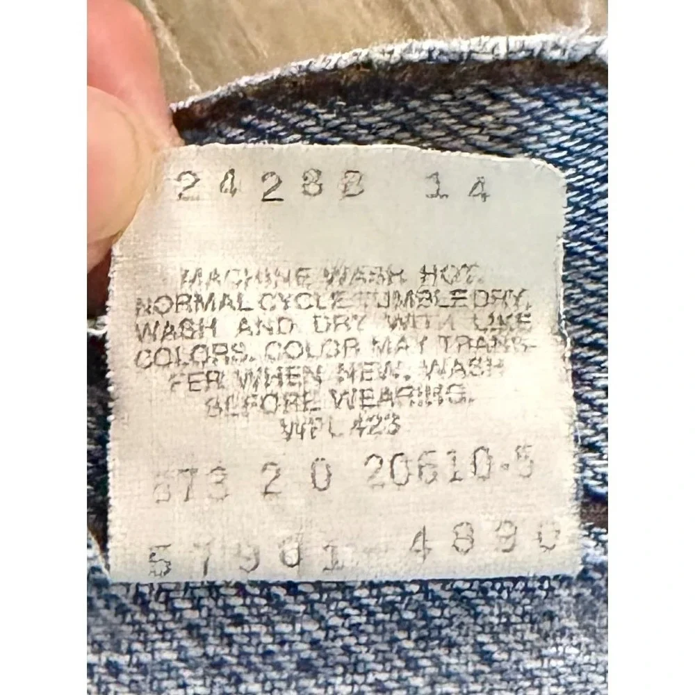 Vintage Levi's Jeans White Tab Men 26x29 Light Wash Tapered USA 90s‎ Rare READ